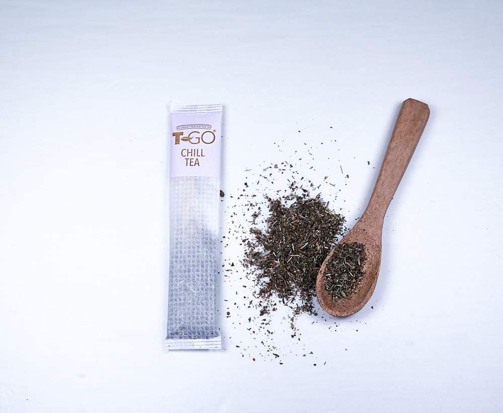 T-GO Chill Tea Herbal Tea Sticks Lavender Chamomile Caffeine Free Herbal 15 Convenient Tea Sticks