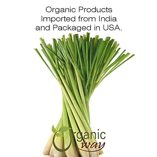 Organic Way Dried Lemongrass Fine Cut & Sifted | Herbal Tea (Cymbopogon citratus) - Organic & Kosher Certified | Raw, Vegan, Non GMO & Gluten Free | USDA Certified | Origin - India (1/2LBS / 8Oz)