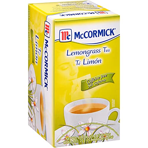 McCormick 25 Count Caffeine Free Lemongrass Tea Bags, 0.89 oz