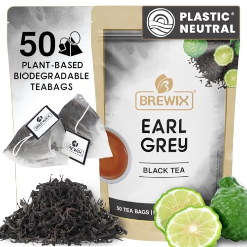 BREWIX, Pumpkin Spice Black Tea Bags (25 Pyramid Bags) | Cozy Fall Blend with Cinnamon, Ginger, Nutmeg & Clove | Caffeinated, Warm & Aromatic | Perfect for Autumn & Halloween