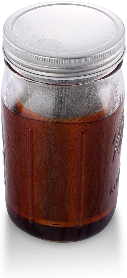 MODERNJOE'S Premium Infuser Cold Brew Coffee Maker for 1 Quart Wide Mouth Mason Jars. Cold Brew Coffee Filter. Iced Coffee and Tea