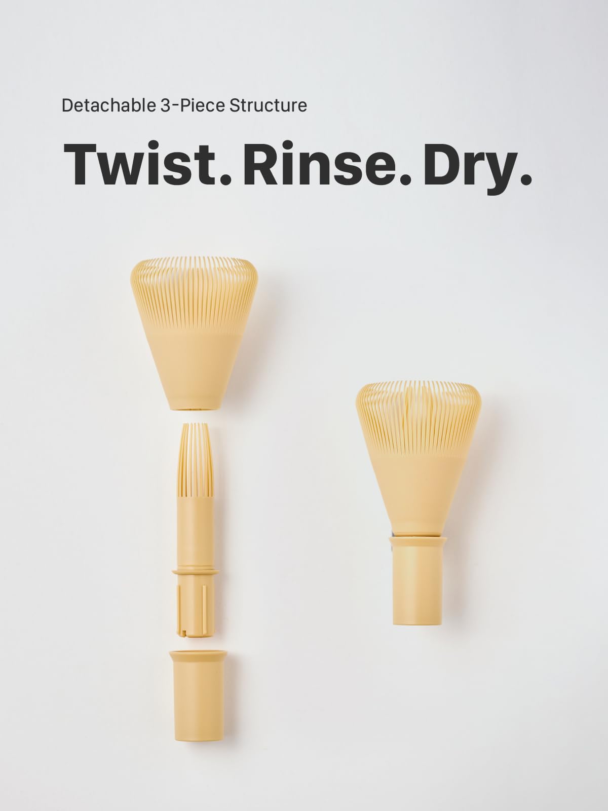 SUITENDO Resin Matcha Whisk Made in Japan - Durable PP Chasen, Bamboo Whisk Alternative for Japanese Tea Ceremony & Daily