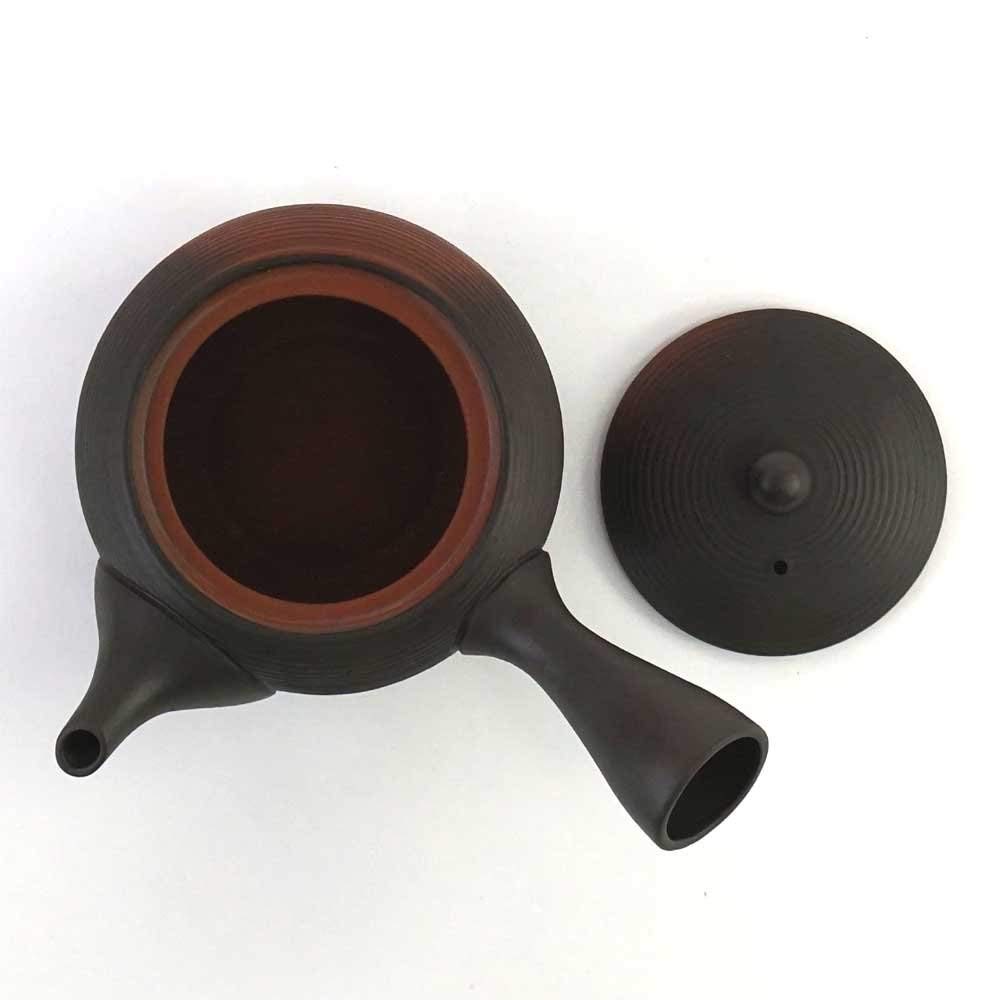 CPWGSM Japanese Teapot Kyusu Tokoname Youhen Clay Teapot 11.8 Fluid Ounces Fusen L161 (1)