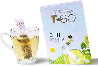 T-GO Chill Tea Herbal Tea Sticks Lavender Chamomile Caffeine Free Herbal 15 Convenient Tea Sticks