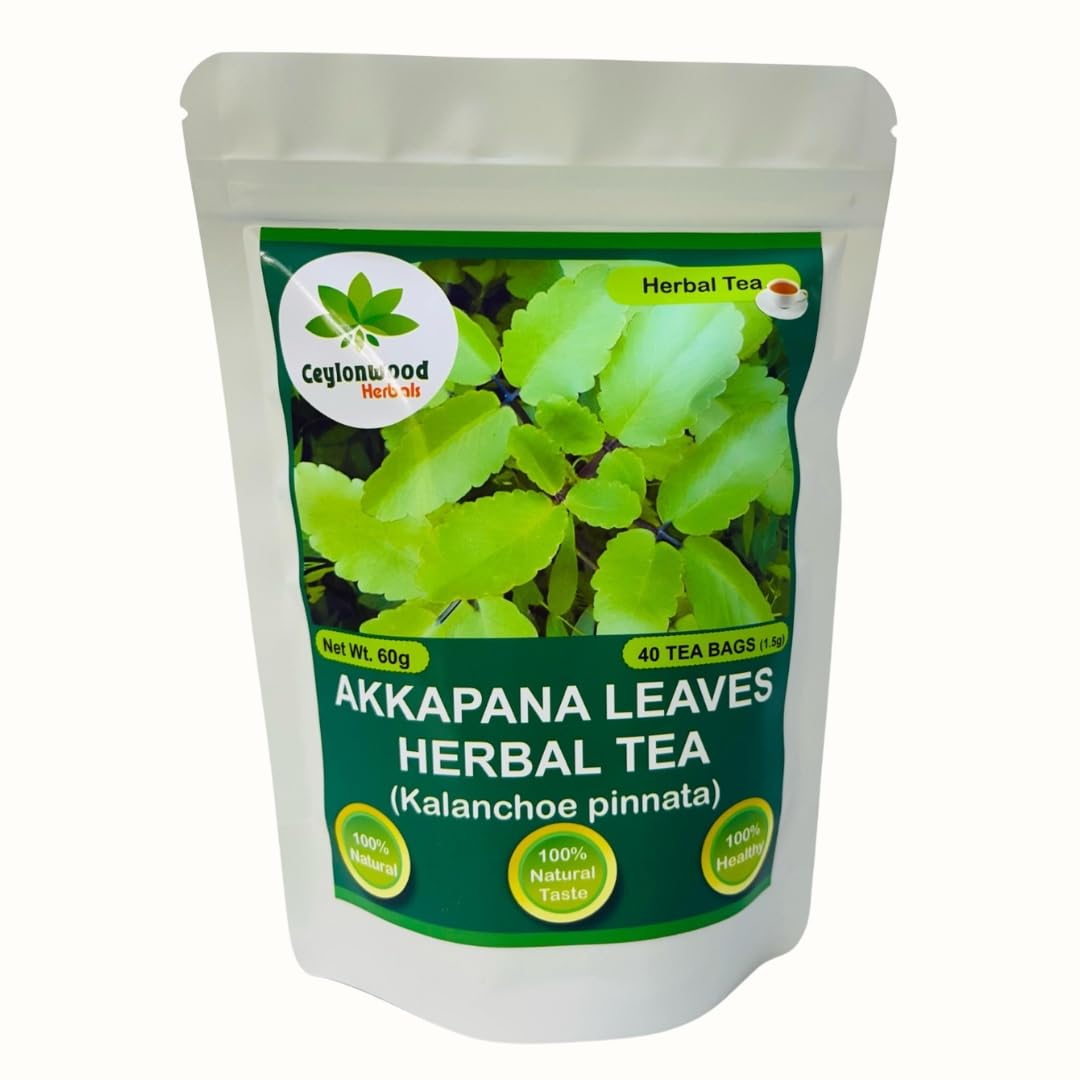 Ceylonwood Herbals Organic Kalanchoe pinnata Leaves Tea, miracle leaf air plants Bryophyllum Pinnatum Herbal Tea, 40 Tea