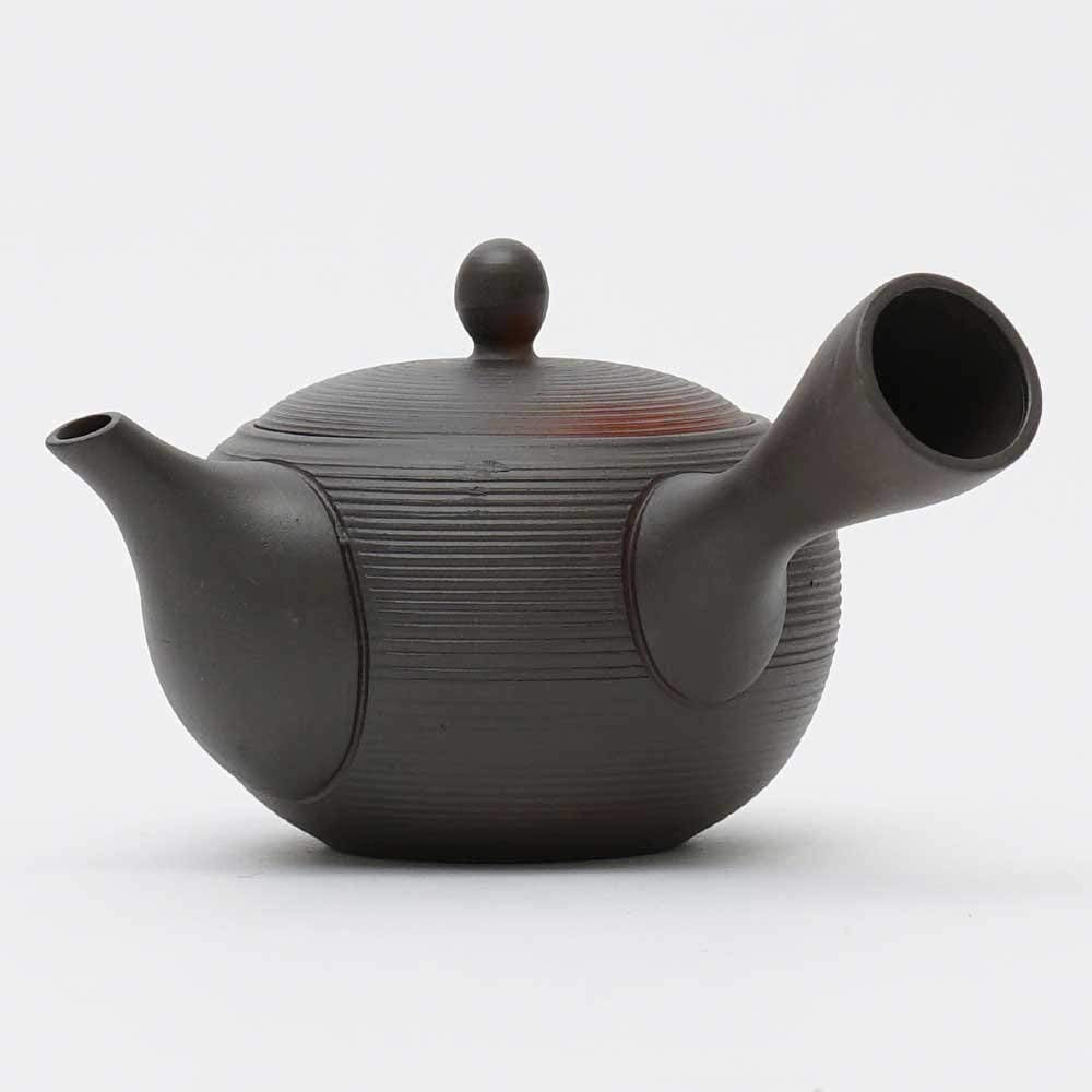 CPWGSM Japanese Teapot Kyusu Tokoname Youhen Clay Teapot 11.8 Fluid Ounces Fusen L161 (1)