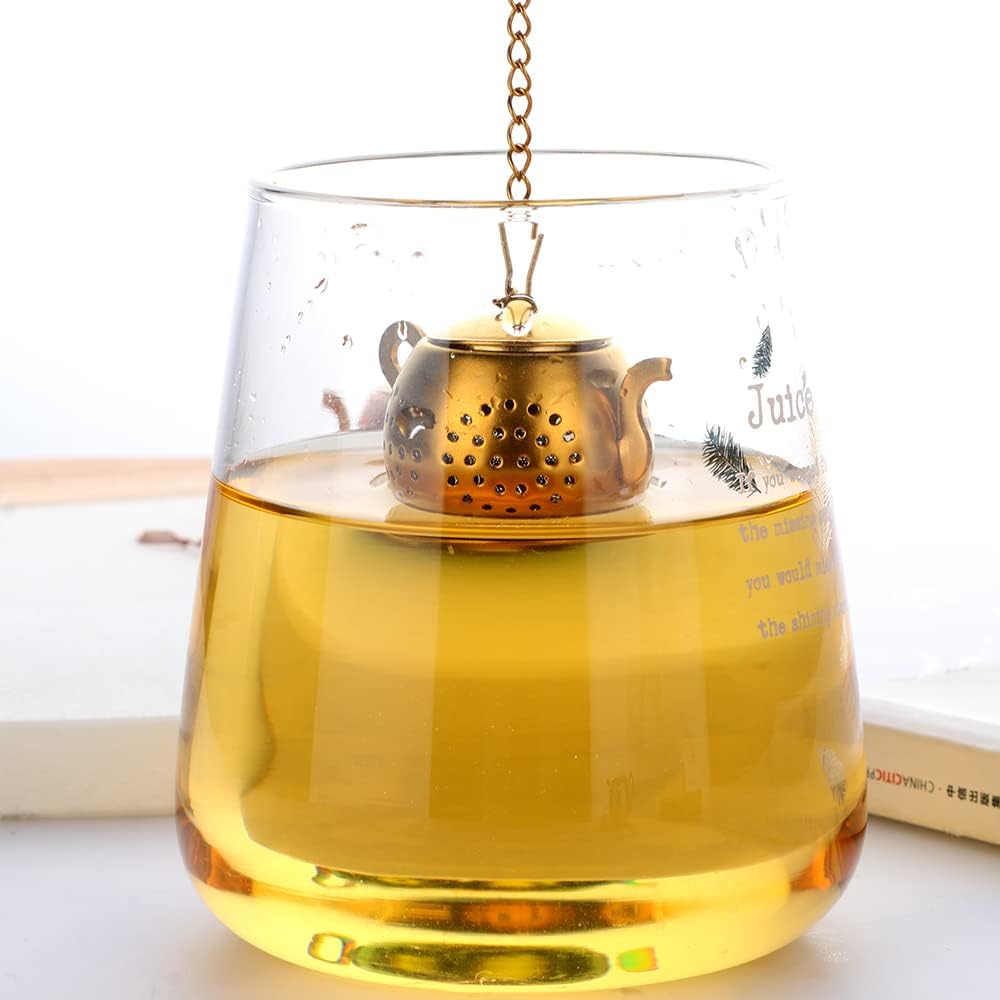 3 Pack Tea Infuser For Loose Tea Stainless Steel Reusable Strainer Filters Ball Metal Tea Diffusers for Loose Tea Rainbow Gold
