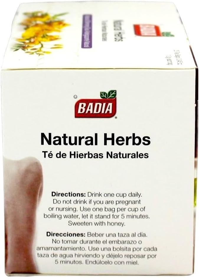 Badia Natural Herbs Tea, 25 Tea Bags (Pack of 2) – Herbal Blend for Brewing Hot or Iced Tea