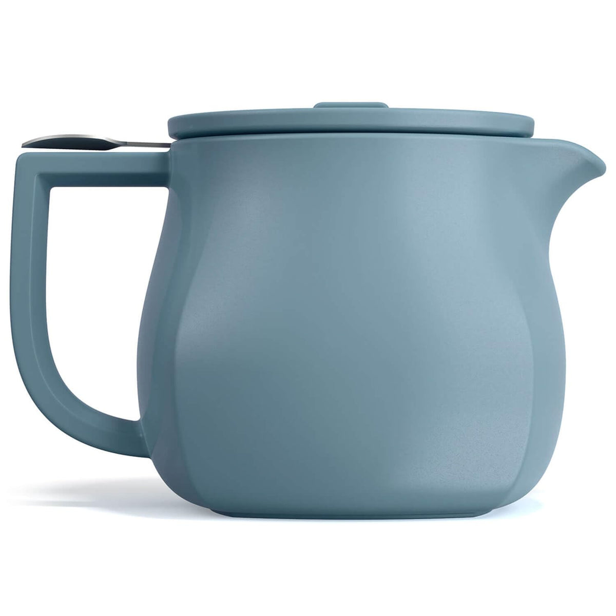 Tea Forte Stone Blue Ceramic Fiore Teapot with Infuser