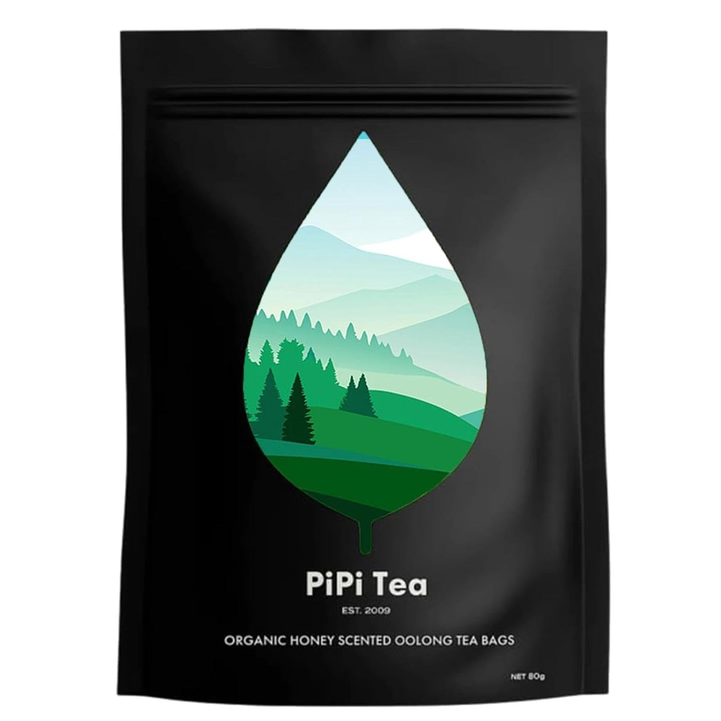 Pipi Tea Organic Oolong Tea Bags - Whole LeafTea, (20 bags) 4g Selected Tea Leaves - Helps lower cortisol levels, relieve stress, promote digestion and metabolism, vegan, non-GMO. (1pcs)