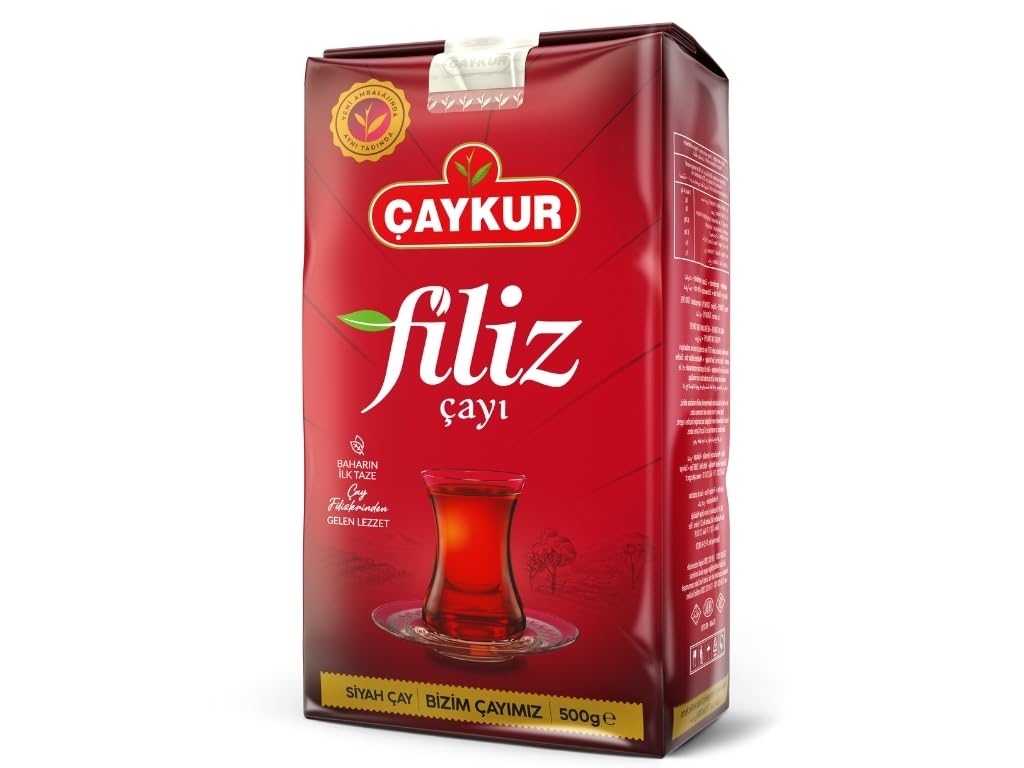 ÇAYKUR Filiz Black Tea, First Harvest Golden Tips, Loose Leaf Premium Tea, Best Flavor 500g / 17.6 Oz