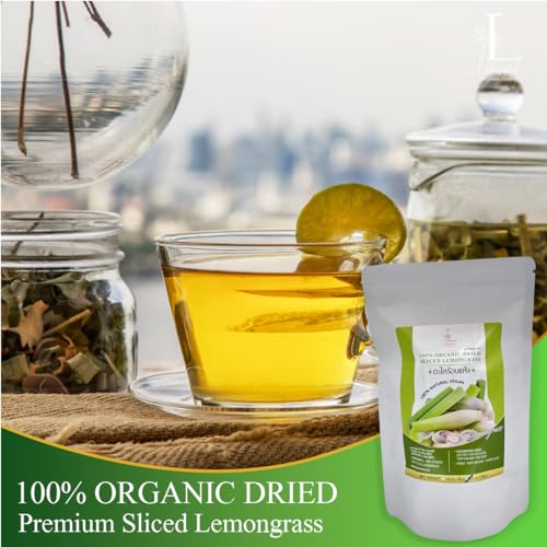 Lemongrass from Organic Thailand Farm, Premium Grade, 3.5 oz (100g), Lemon Grass for Tea, Drink And Food. Strong aroma and vibrant flavor.