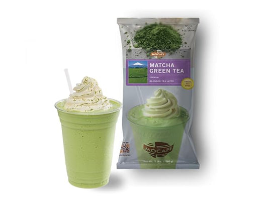 MOCAFE Matcha Latte Mix Powder, sweetened creamy Ceremonial Grade Japanese green tea, café style premium instant blended frappe, hot and iced drinks, 3lb Bulk Bag