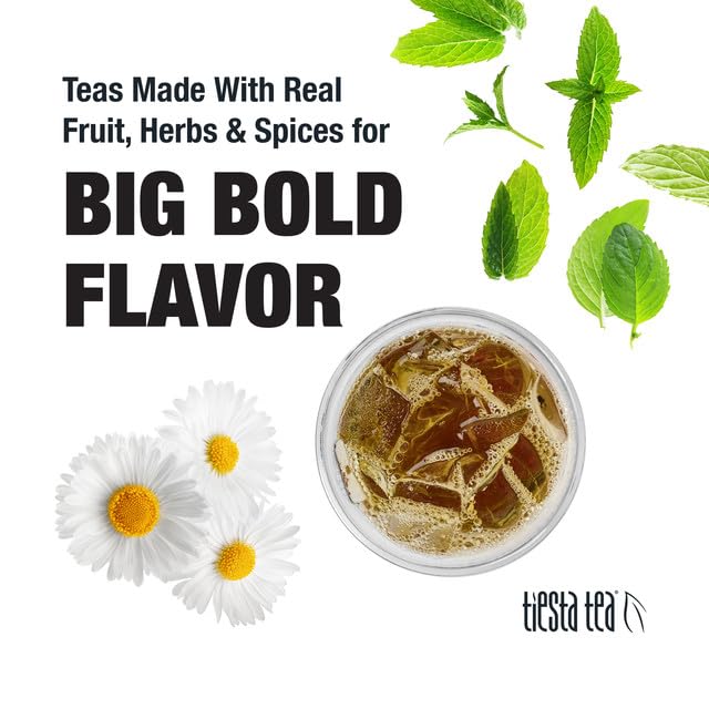 Tiesta Tea - Chamomile Mint Cold Brew, Loose Leaf, Premium Blend, Non-Caffeinated Iced Tea, 10 Cold Brew Packets, Makes One 64oz Pitcher