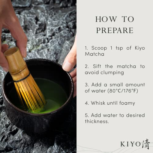 Kiyo Matcha Signature Grade Shuga Ceremonial Uji Matcha - Pure Japanese First Harvest Ceremonial Grade Matcha Green Tea Powder from Uji, Japan (40g/1.41oz)