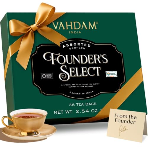 VAHDAM, Limited Edition - Hanukkah Tea Gift Basket | 9 Delicious Variety Pyramid Tea Bags | Perfect Hanukkah Gift for Friends and Family