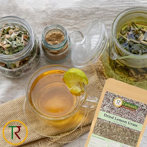 Tarkeeb Lemongrass – Dried Lemon Grass cut and sifted | Used for Cooking and Tea | All Natural | Gluten Free | NON-GMO | Vegan | Net Weight: 1.76oz/50g | Indian Origin |