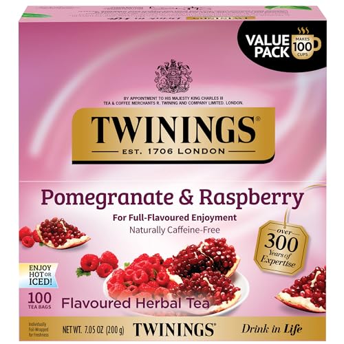 Twinings Green Tea with Jasmine Individually Wrapped Bags, 100 Count (Pack of 1), Fragrant Floral Scent, Caffeinated, Enjoy Hot or Iced, 100 Teabags