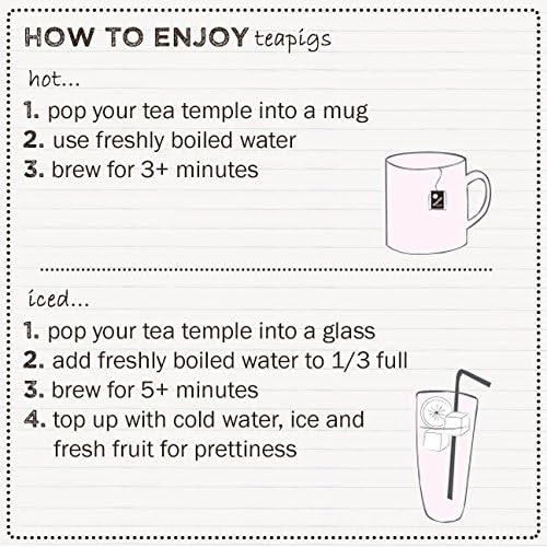 teapigs, Mao Feng Green Tea, Made with Whole Leaves, Whole Leaf Tea Temples, 50 Count, Pack of 50, Delicate, Peachy &amp; Smooth