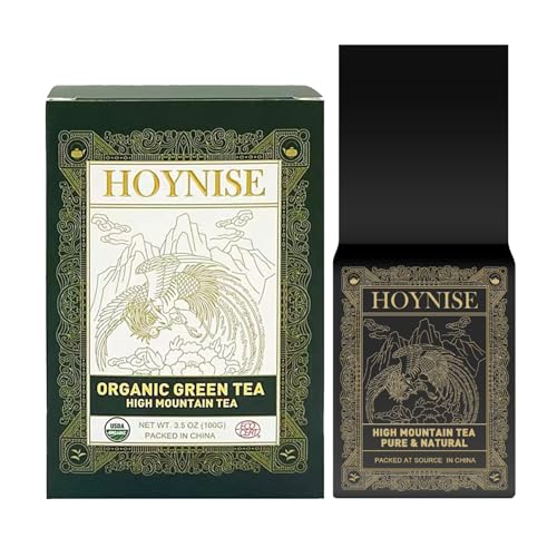HOYNISE - Jasmine Green Tea Loose Leaf - Zero Bitterness - Naturally Fragrant & Smooth - No Artificial Flavorings & Additives - Enjoy Hot or Iced, 100g/3.5oz