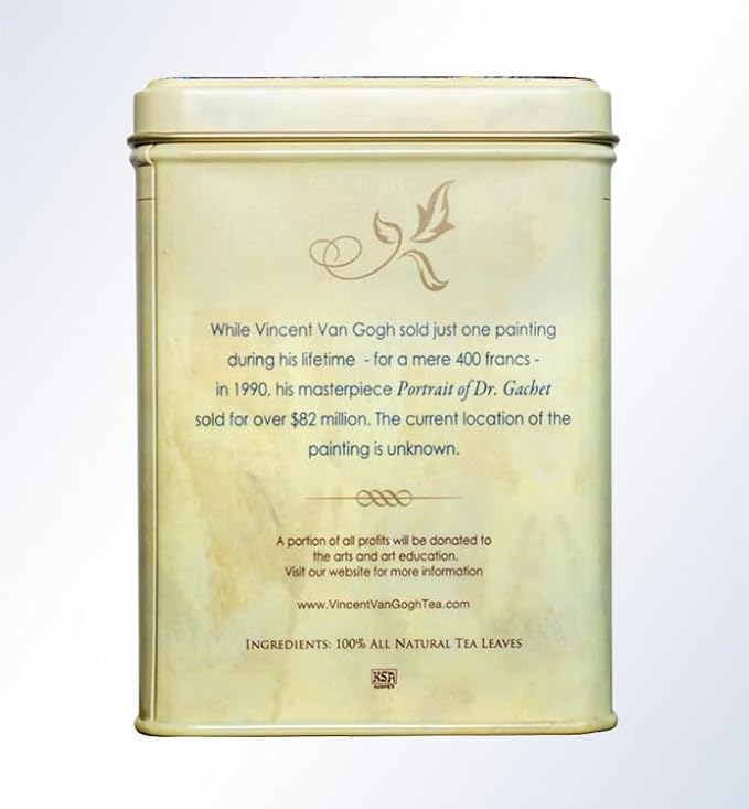 Vincent Van Gogh Organic Earl Grey Tea - Tin of 20 Sachets (Limited Edition)