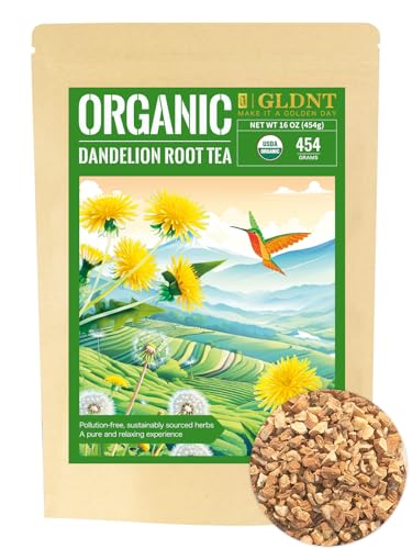GLDNT Organic Pu-erh Tea, Yunnan Ripe Pu'erh Tea Loose Leaf, Fermented Dark Tea, Bold & Smooth Flavor, Caffeinated, 16oz