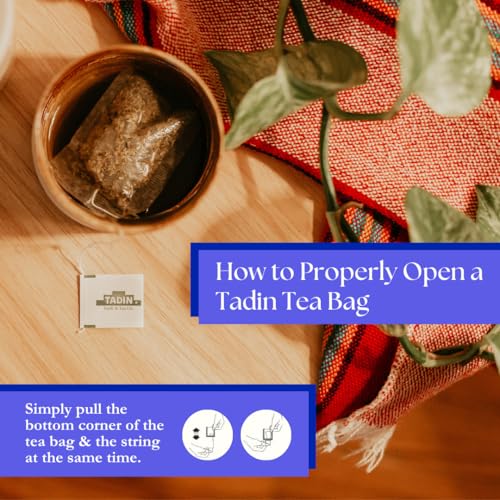 Tadin Lemongrass Herbal Tea, Caffeine Free, 24 Tea Bags Per Box, Pack of 6