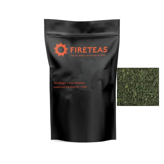 Fire Teas Nettle Leaf Saffron Herbal Tea - Loose Leaf