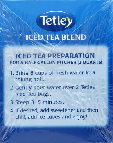 Tetley, Iced Tea Blend, Crisp, Refreshing Iced Tea Flavor