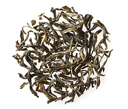 Golden Moon Tea Organic Jasmine Green Tea - Finest Leaves & Flowers - Loose Leaf, Non-GMO - Travel Tin (34 Servings)