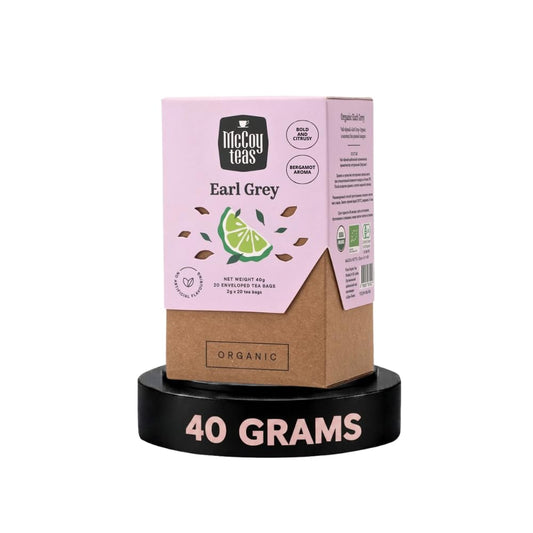 McCoy Teas Earl Grey Herbal Black Tea, Caffeine-Free,20 Individual Tea Bags