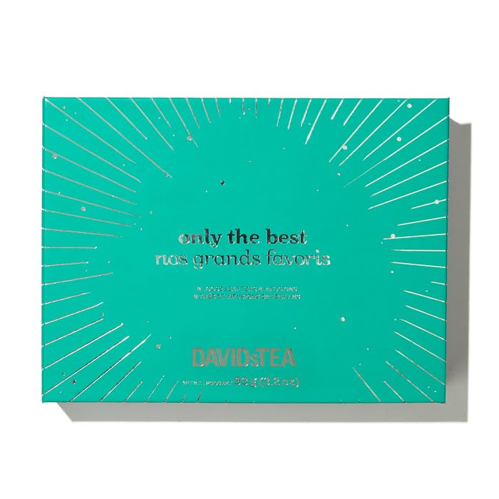 DAVIDsTEA Only the Best 8-Tea Loose Leaf Sampler – 48 Servings in 8 Premium Tins | Tea Gift Set Featuring Buddha’s Blend, S’mores Chai, Cream of Earl Grey & More