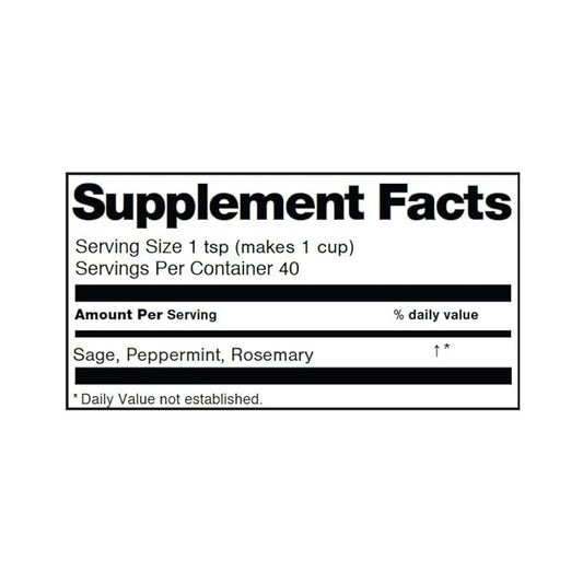 FOCUS Tea | Loose Herbal Tea for Concentration & Alertness | Sage, Peppermint, Rosemary| 100% Wild Crafted, Caffeine Free, Natural, Earthy Flavor | 30G (1.1OZ)