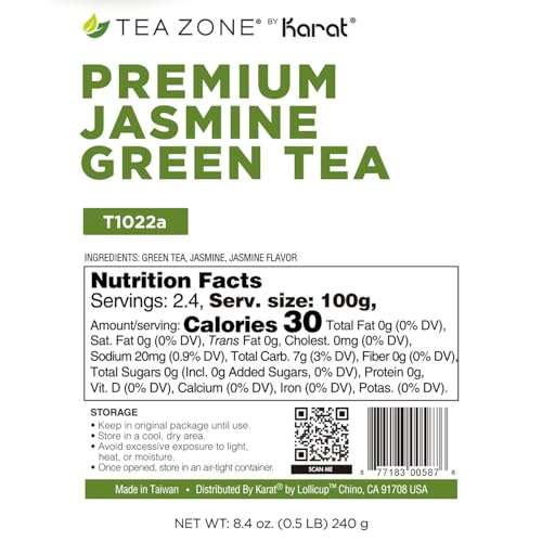 Tea Zone 8.5 oz Premium Jasmine Green Tea Bag