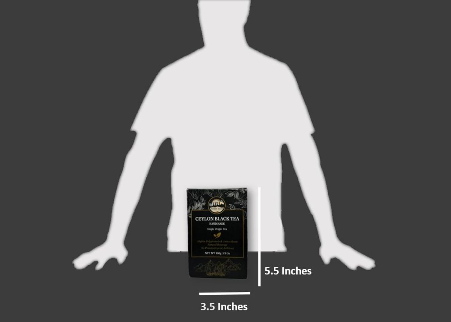 Hidden Hills Black Tea - Premium Quality Single Estate - Ceylon Tea (Whole Leaf Tea, 100g)