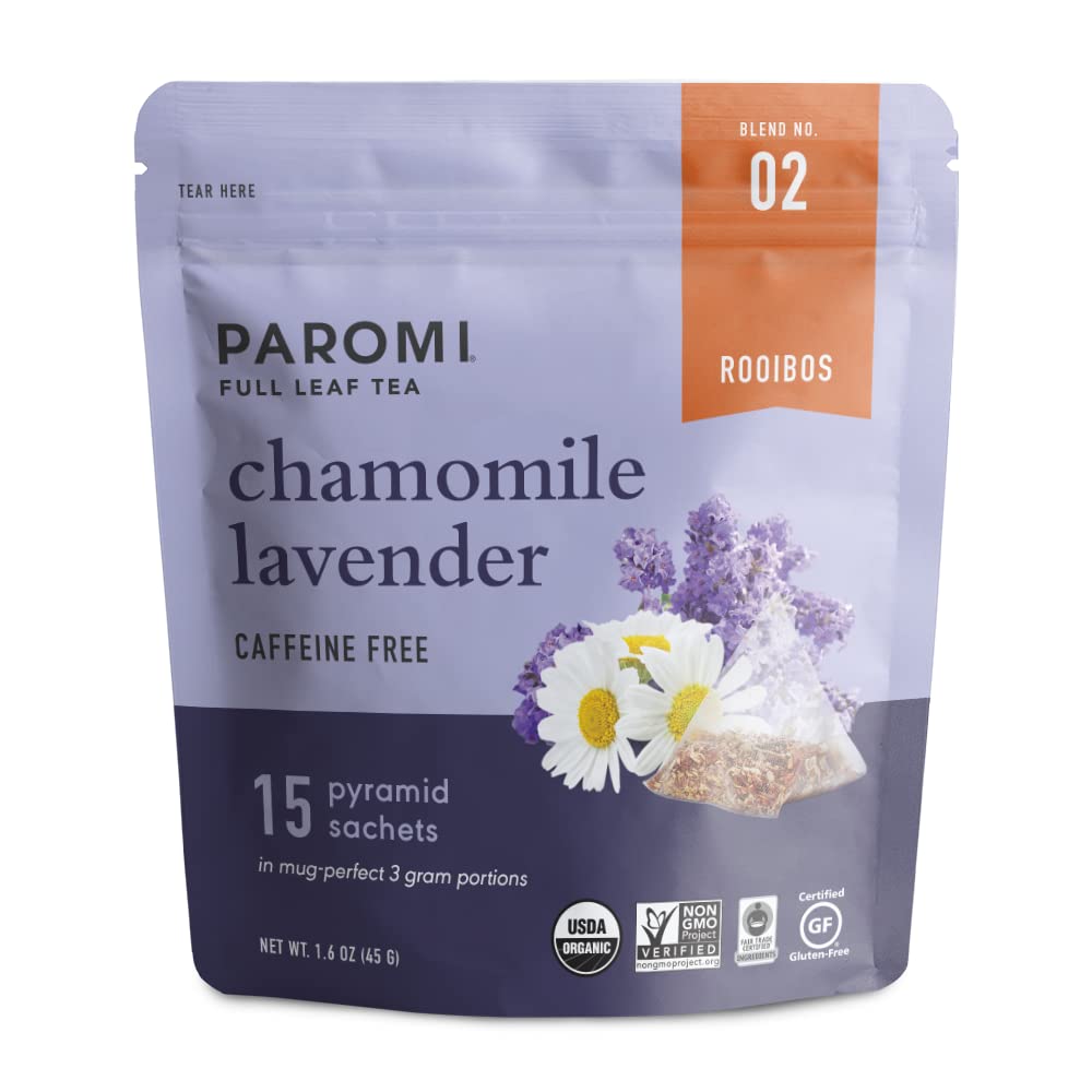 Paromi Chamomile Lavender Rooibos, Resealable Pouch, 15 Count
