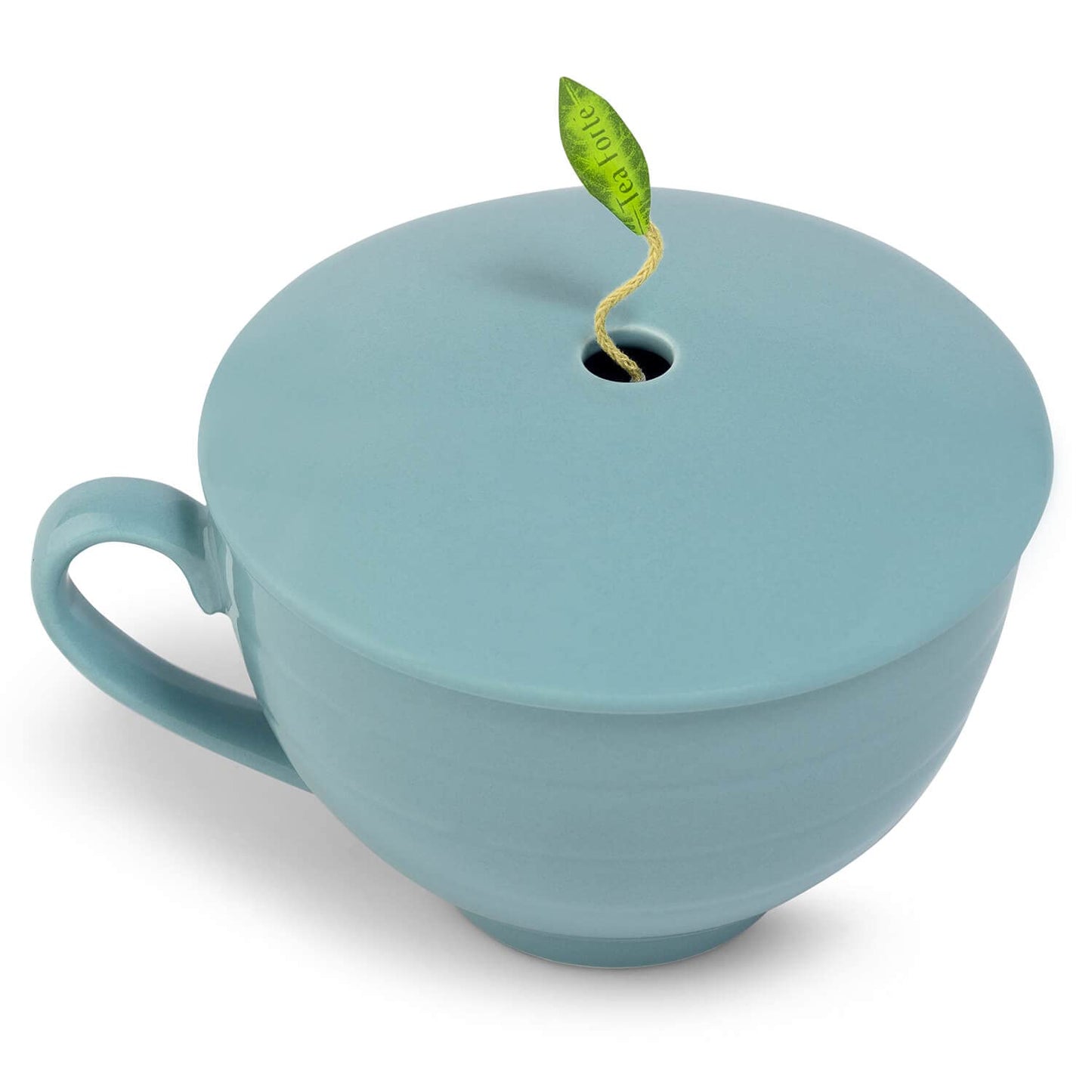 Tea Forte Café Cup Tea Gift Set, Wellbeing, 10 Pyramid Infusers | 8 oz Porcelain Tea Cup, Lid &amp; Tea Tray - 2 of Each Blend - Individually Wrapped - Giftable Presentation Box