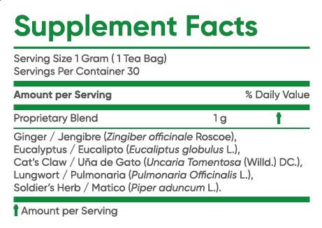 GRIPALFIT Natural Mix | 30 Tea Bags | Naturally Aids in Soothing the Throat and Seasonal Respiratory Discomfort - Single Pack