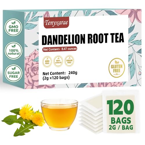 Lavender Flowers Tea Bags-120 Teabags, 2g/Bag, Made with 100% Natural Lavender Flowers. Helps with Relieve Fatigue and Antioxidation|Caffeine-Free|Sugar-Free|Gluten-Free|Vegan Eco-Friendly Tea Bags