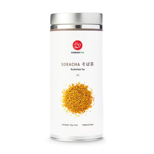Senbird Caffeine-Free Buckwheat Loose Tea - Sobacha Aiji (4.2oz/120g) | Hokkaido roasted buckwheat tea with nutty aroma; caffeine-free and naturally gluten-free.