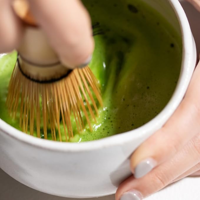 Naoki Matcha Complete Matcha Tea Ceremony Set - Includes: Bamboo Matcha Whisk & Bamboo Tea Scoop, Large Stainless Steel Sifter