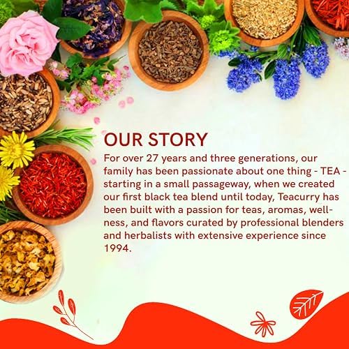 Teacurry Himalayan Mullein Leaf Tea (30 Tea Bags, 1 Month Pack) - Immunity, and Easy Sleep