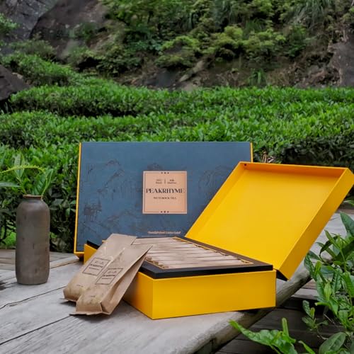 PeakRhyme Handpicked Tea Gift Box, Oolong Tea, Loose Leaves, Wuyi Rock Tea, 2023 Batch ShuiXian, 5.2OZ (150g), 18 Packs