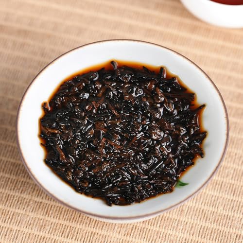SANRAN Pu Erh Tea, Aged Puer Tea Cake, Ripe Puerh Black Tea, Year 2015, 12.60oz