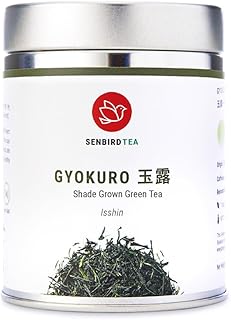 Senbird Premium Gyokuro - Japanese Shade Grown Green Tea - From Kyoto Japan - Imperial Loose Leaf Green Tea In Airtight Tea Tin (1.76oz/50g) (Isshin)