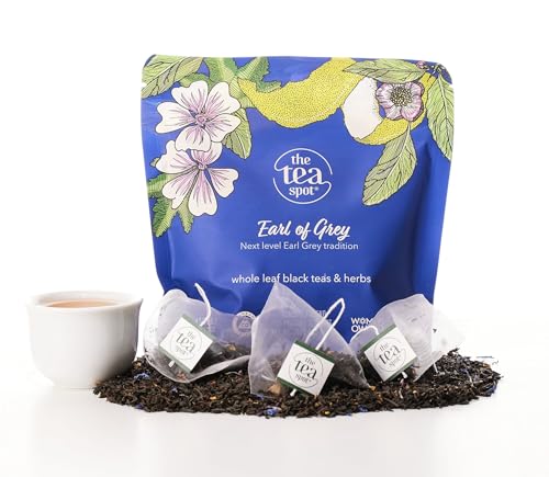The Tea Spot Bolder Breakfast Tea with Dark Chocolate Flavoring | Blend of Black Tea, Pu’erh Tea, Calendula Flowers, Sunflower Petals, and Chocolate Flavoring | 15 Tea Bags