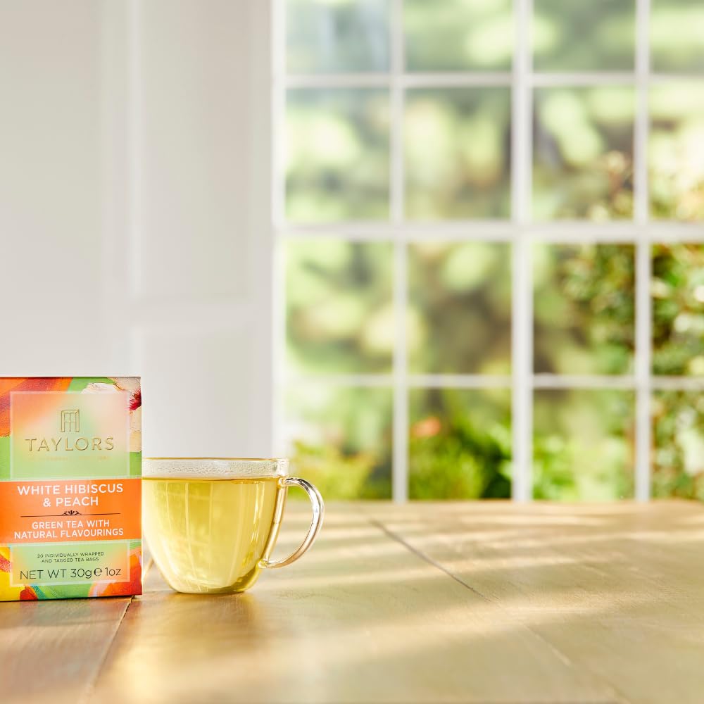 Taylors of Harrogate White Hibiscus &amp; Peach Tea Bags, 20ct (Pack of 1)