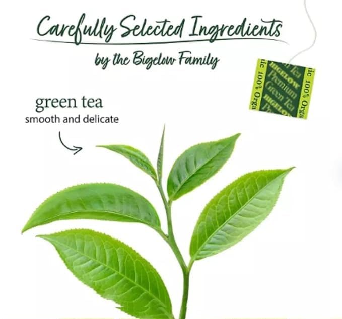 Premium Bigelowwss Organic Green Tea – 140 Individually Wrapped Tea Bags – Fresh, Smooth Taste – Daily Tea for Energy & Wellness – Long-Lasting Value Pack
