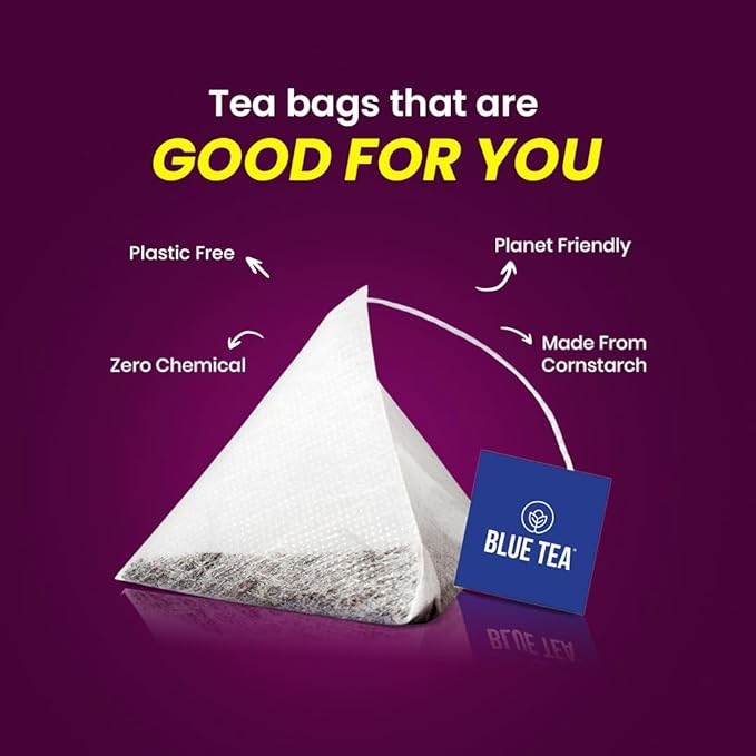 Blue TEA - Milk Thistle Tea - 10 Count - Pyramid Plant Based Tea Bag, Liver Cleaning and Immune Support, Milk Thistle Seeds - Caffeine Free
