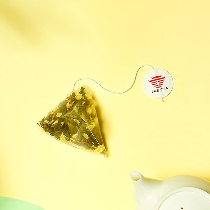 TAETEA Puerh Tea Bags, Pu-erh Assorted Tea Sachets Pack with Aged Fermented Puerh Tea Loose Leaf 12 Bags (Jasmine)